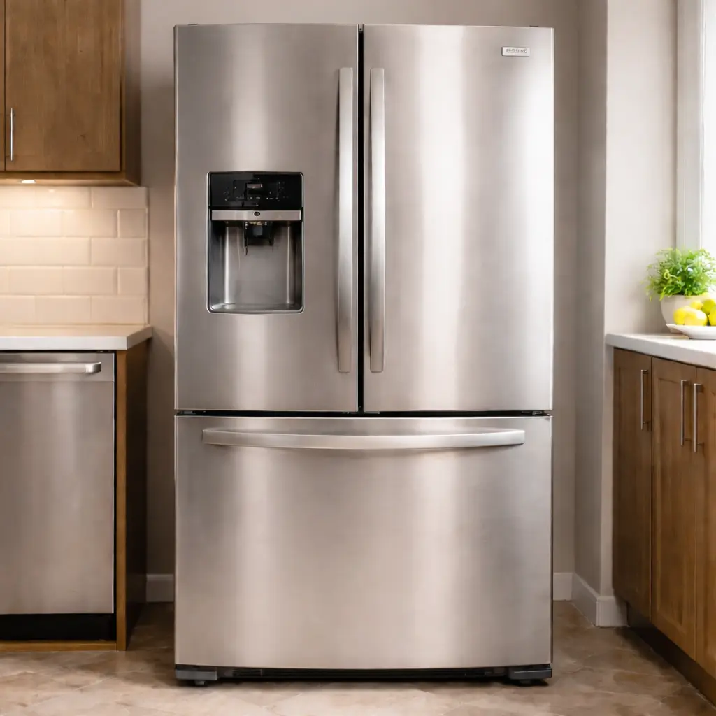 Clean and fully restored refrigerator after professional repair service